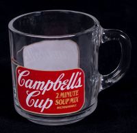 Campbells 2 Minute Soup Mix Clear Mug Cup Vintage